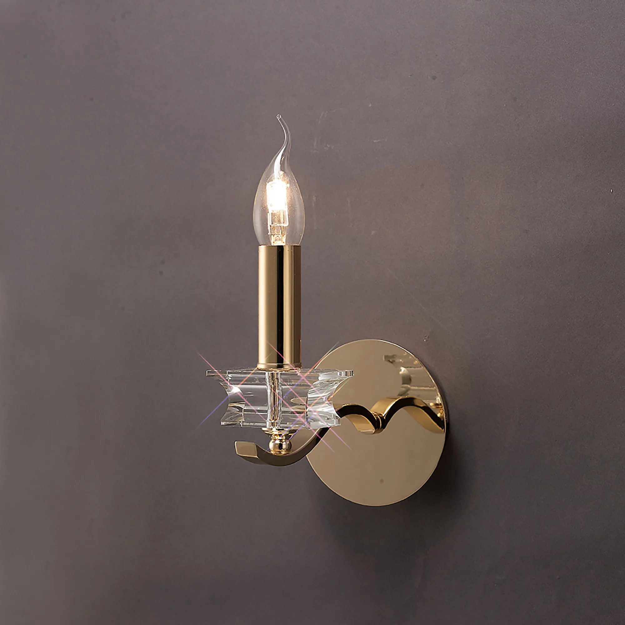 IL30721  Nydia Crystal Wall Lamp 1 Light French Gold